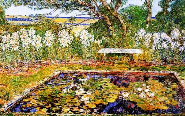 Main Product Photo of A Long Island Garden Painting by Frederick Childe Hassam