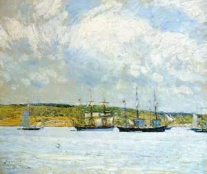 A Parade of Boats painting by Frederick Childe Hassam