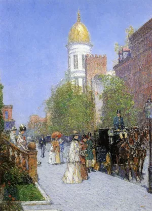 A Spring Morning by Frederick Childe Hassam - Oil Painting Reproduction