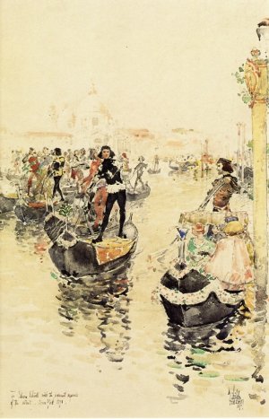 A Venetian Regatta by Frederick Childe Hassam Oil Painting