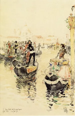 A Venetian Regatta by Frederick Childe Hassam - Oil Painting Reproduction