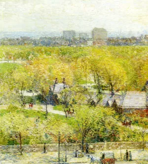 Across the Park Oil painting by Frederick Childe Hassam