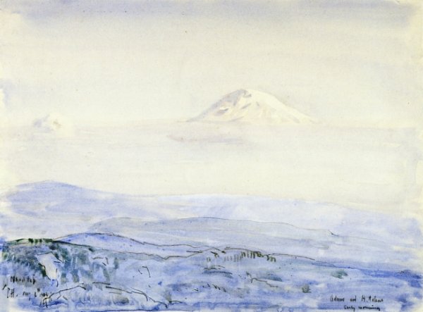 Adams and St. Helen's, Early Morning by Frederick Childe Hassam - Hand-Painted Oil Painting Reproduction