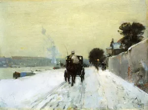 Along the Seine painting by Frederick Childe Hassam