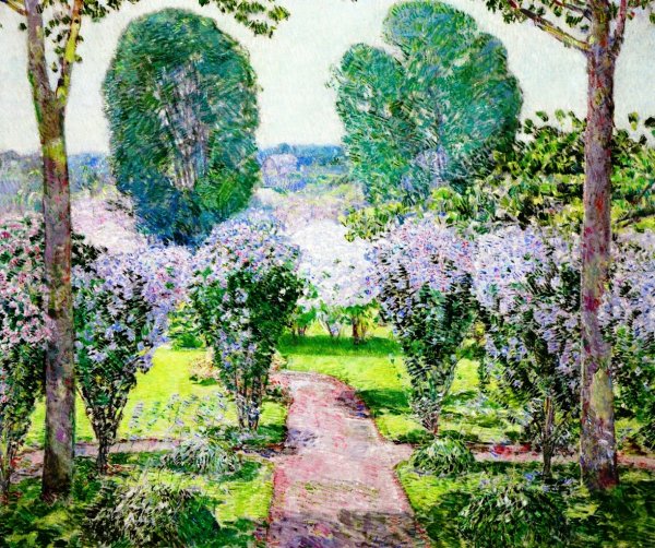 Altheas by Frederick Childe Hassam - Hand-Painted Oil Painting Reproduction