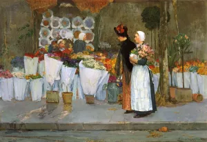 At the Florist painting by Frederick Childe Hassam