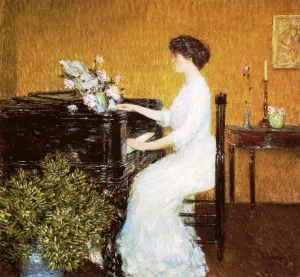 At the Piano Oil painting by Frederick Childe Hassam