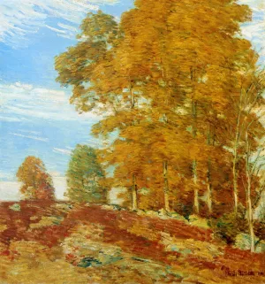 Autumn Hilltop, New England by Frederick Childe Hassam Oil Painting