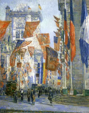 Avenue of the Allies by Frederick Childe Hassam - Oil Painting Reproduction