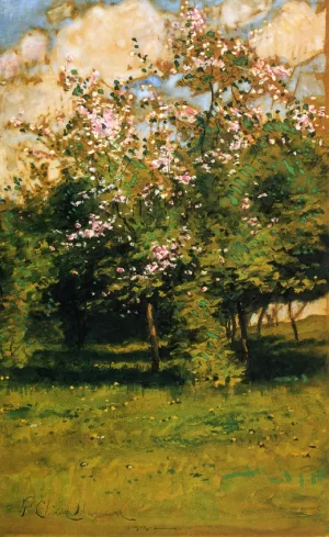 Blossoming Trees Oil painting by Frederick Childe Hassam