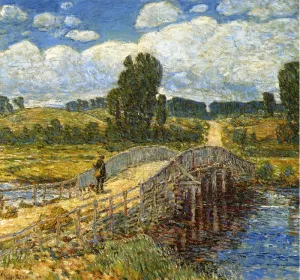 Bridge at Old Lyme by Frederick Childe Hassam - Oil Painting Reproduction
