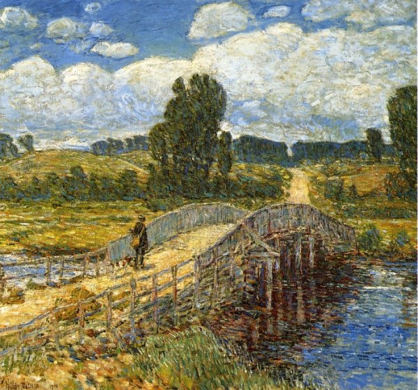 Bridge at Old Lyme by Frederick Childe Hassam - Hand-Painted Oil Painting Reproduction