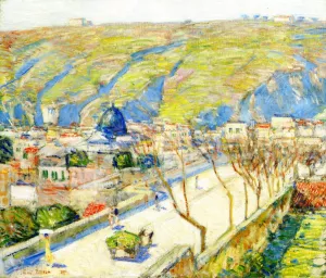 Bridge at Posilippo, Naples by Frederick Childe Hassam - Oil Painting Reproduction