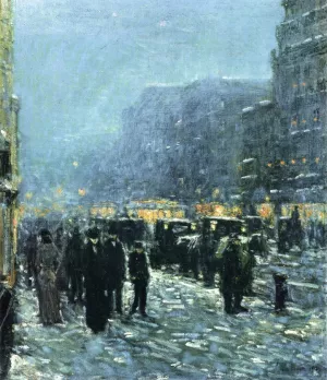 Broadway and 42nd Street by Frederick Childe Hassam Oil Painting