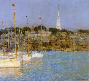 Cat Boats, Newport by Frederick Childe Hassam - Oil Painting Reproduction