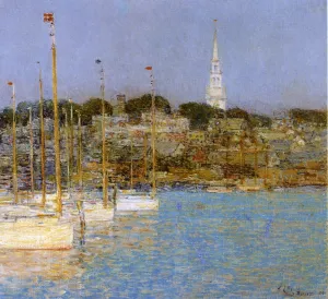 Cat Boats, Newport Oil painting by Frederick Childe Hassam