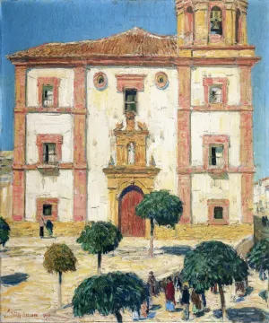 Cathedral at Ronda by Frederick Childe Hassam - Oil Painting Reproduction