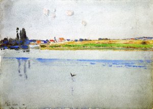 Chatou Near Bougival Oil painting by Frederick Childe Hassam