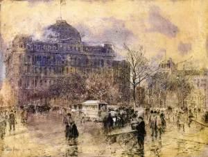 Cityscape painting by Frederick Childe Hassam