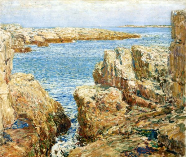 Coast Scene, Isles of Shoals by Frederick Childe Hassam - Hand-Painted Oil Painting Reproduction