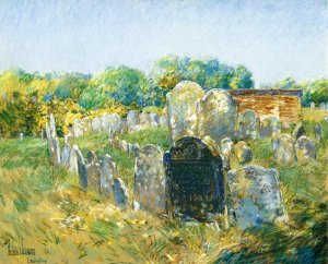 Colonial Graveyard at Lexington by Frederick Childe Hassam Oil Painting