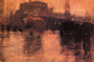 Columbus Avenue, Boston by Frederick Childe Hassam Oil Painting