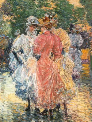 Conversation on the Avenue by Frederick Childe Hassam Oil Painting