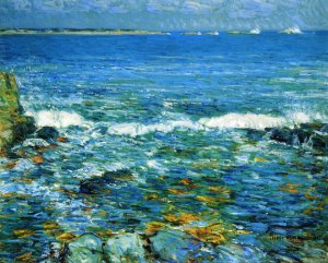 Duck Island from Appledore Oil painting by Frederick Childe Hassam