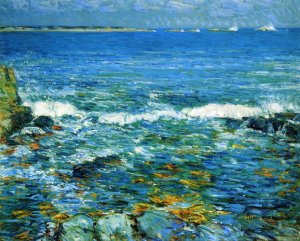 Duck Island from Appledore by Frederick Childe Hassam Oil Painting