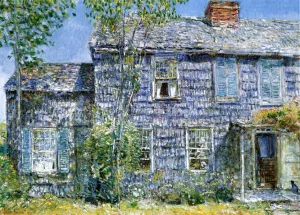 East Hampton, L.I. also known as Old Mumford House by Frederick Childe Hassam - Oil Painting Reproduction