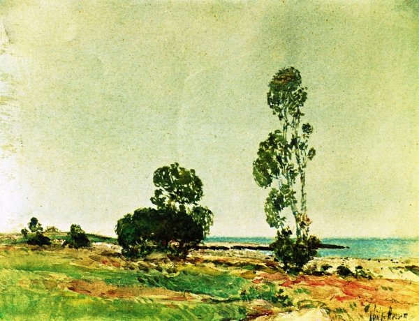 East Hampton by Frederick Childe Hassam - Hand-Painted Oil Painting Reproduction