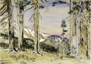 End of Timberline, Mt. Hood by Frederick Childe Hassam Oil Painting
