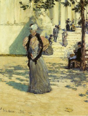 Figures in Sunlight Oil painting by Frederick Childe Hassam