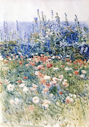 Flower Garden, Isles of Shoals by Frederick Childe Hassam - Oil Painting Reproduction