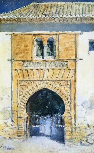 Gate of The Alhambra by Frederick Childe Hassam - Oil Painting Reproduction