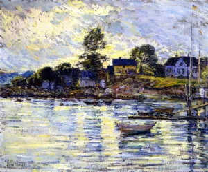 Gloucester Harbor Oil painting by Frederick Childe Hassam
