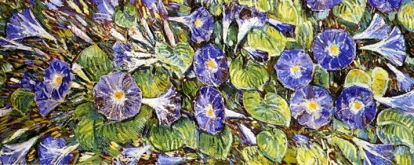 Heavenly Blues by Frederick Childe Hassam - Hand-Painted Oil Painting Reproduction