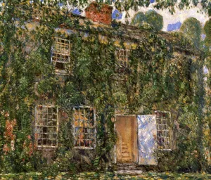 Home Sweet Home Cottage, East Hampton by Frederick Childe Hassam - Oil Painting Reproduction