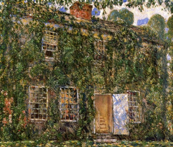 Home Sweet Home Cottage, East Hampton by Frederick Childe Hassam - Hand-Painted Oil Painting Reproduction