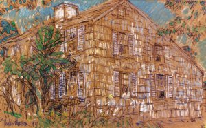 Home Sweet Home Cottage by Frederick Childe Hassam Oil Painting