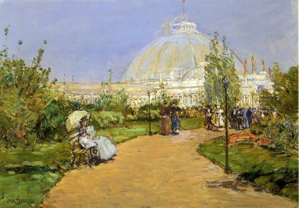 Horticultural Building, World's Columbian Exposition, Chicago by Frederick Childe Hassam - Hand-Painted Oil Painting Reproduction