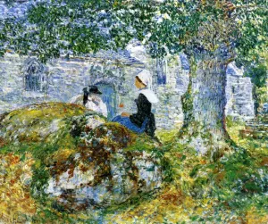In Brittany Bay by Frederick Childe Hassam - Oil Painting Reproduction