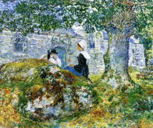 In Brittany Bay Oil painting by Frederick Childe Hassam