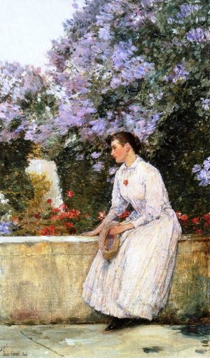 In the Garden by Frederick Childe Hassam Oil Painting