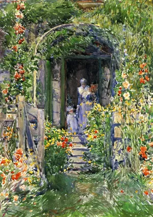 Isles of Shoals Garden also known as The Garden in Its Glory by Frederick Childe Hassam - Oil Painting Reproduction