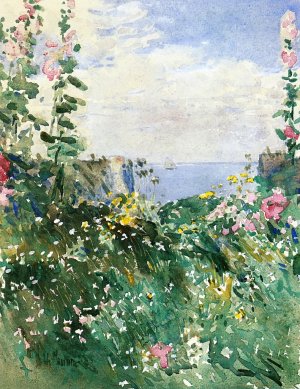 Isles of Shoals Garden, Appledore by Frederick Childe Hassam Oil Painting