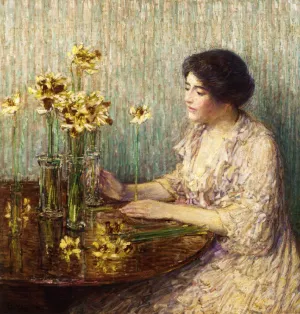 Jonquils painting by Frederick Childe Hassam