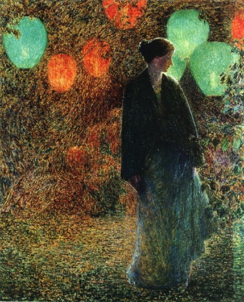July Night by Frederick Childe Hassam - Hand-Painted Oil Painting Reproduction