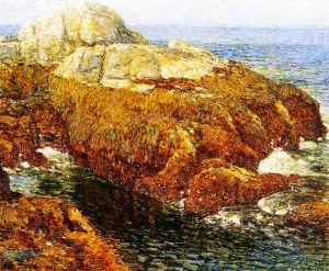 Kelp-Covered Rocks, Isle of Shoals by Frederick Childe Hassam - Oil Painting Reproduction