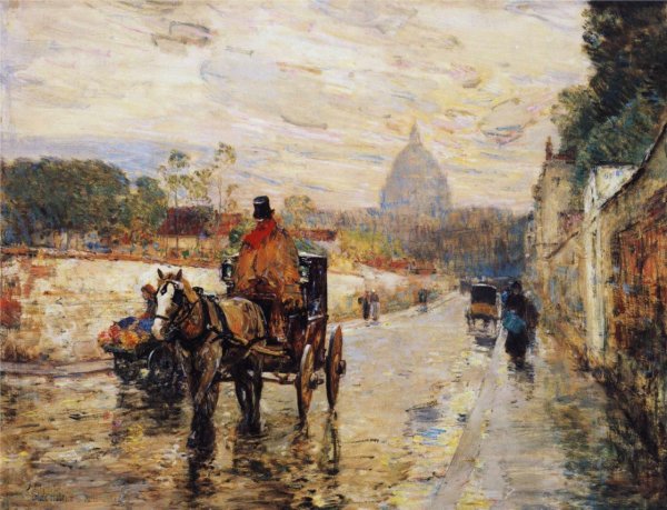 Main Product Photo of La Val-de-Grace, Spring Morning Painting by Frederick Childe Hassam
